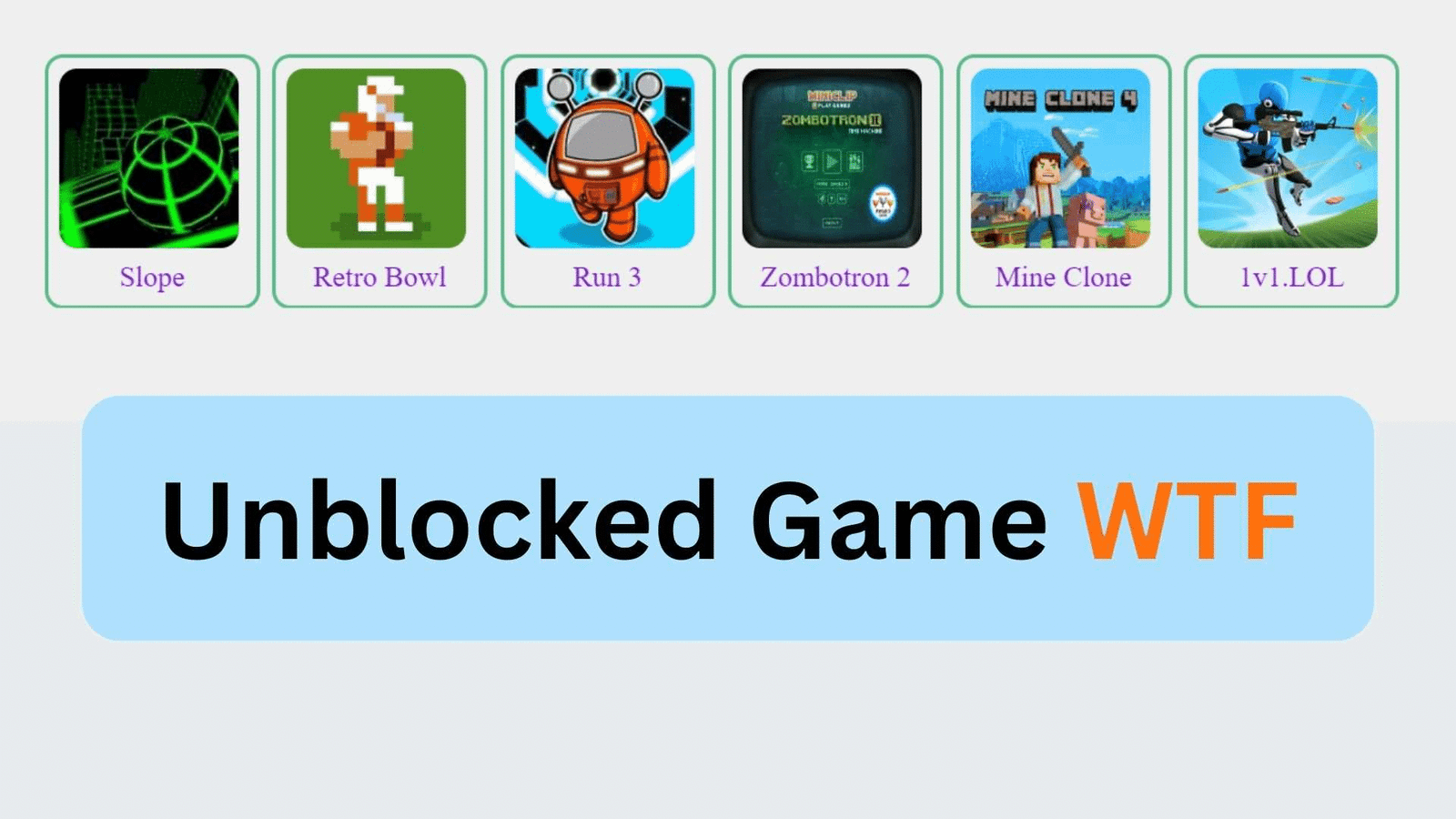Unblocked Games WTF: Your Ultimate Gaming Destination